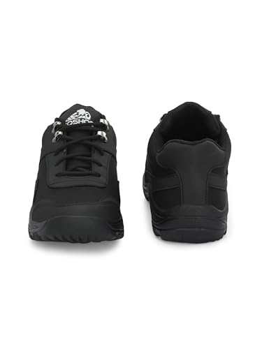 Image of Leo Men's Black Light Weight Casual Waterproof Shoes for Trekking, Hiking & Other Outdoor Activities