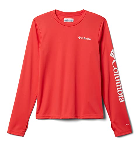 Columbia Youth Unisex Fork Stream Long Sleeve Shirt, Red Hibiscus, Large #TOP6
