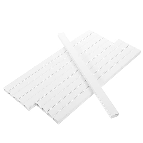 Kit de canaleta para cables pintable, 1 unidad, color blanco, para gestión de cables en pared, ideal para TV montada, fabricado en PVC miniatura 1