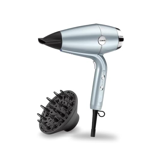 Conair, Secador de Cabelo, Com Difusor, 2 Velocidades, 2 Temperaturas, 1875W, Hydro-Fusion, 127V - Prateado