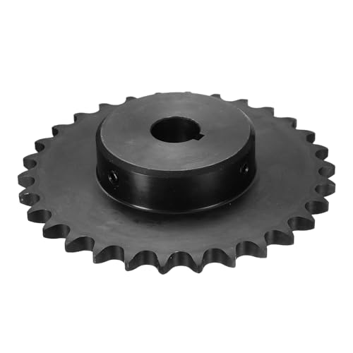 Image of uxcell #40 Chain Roller Sprocket B Type, 3 /4 inch Bore 30 Tooth Single Strand Chain Sprocket, Carbon Steel, Keyway with Set Screws