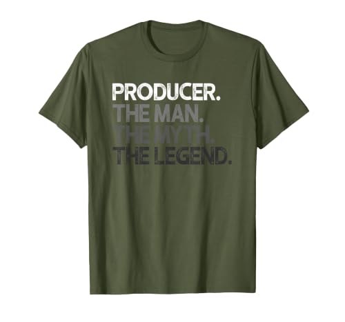 Producer Design Man Myth The Legend T-Shirt, Men, Olive Green, 3X-Large