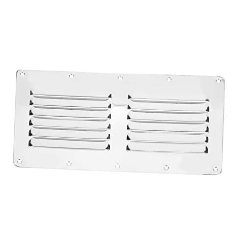 Toddmomy Stainless Steel Air Vent Grille Rectangular Boat Vent Cover Marine Hardware Accessory for Rv Home