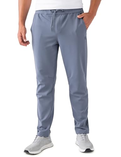 Image of DAMENSCH Men Mid Rise Regular Fit Cotton Blend Solid Moisture Wicking Antimicrobial Zipper Pocket Super Comfortable Baby Terry Lounge Joggers