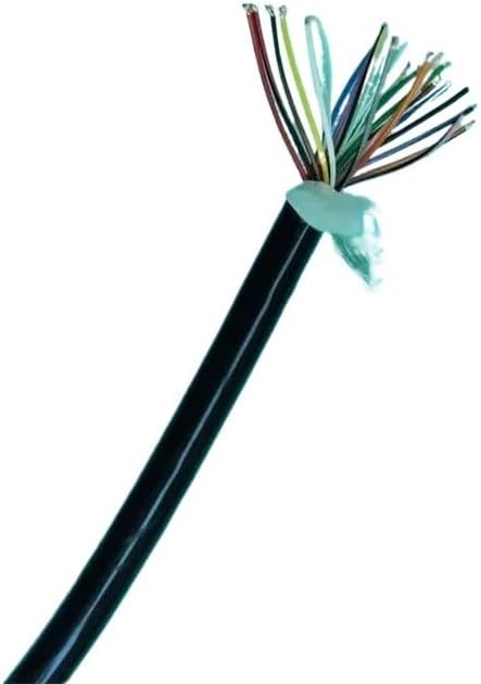 Retractable Spring Coiled Extension Cord ， 10 Core 26AWG Spiral Telescopic Wire Stretch 1 Meter to 12 Meters Black Shield Spring Cable Extension(Stretch 10 Meter)