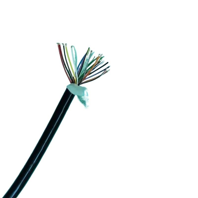 Spiral-Verlängerungskabel, einziehbares Spiralkabel, Teleskopdraht mit 10 Leitern 26 AWG, ausziehbar 1 Meter auf 12 Meter, schwarzes abgeschirmtes Federkabel, Verlängerung A (Stretch 10 Meter)