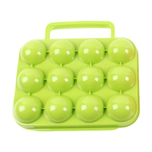 Generic Contenitore per uova da viaggio resistente agli urti, vassoio per uova portatile, ecologico, 2-12 scomparti, Arancione, Giallo, Blu, Verde