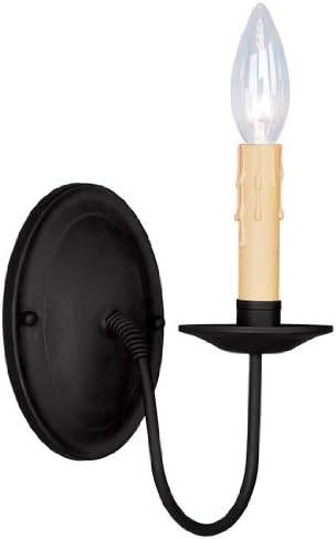 Livex Lighting 4451-04 Heritage 1 Light Black Wall Sconce