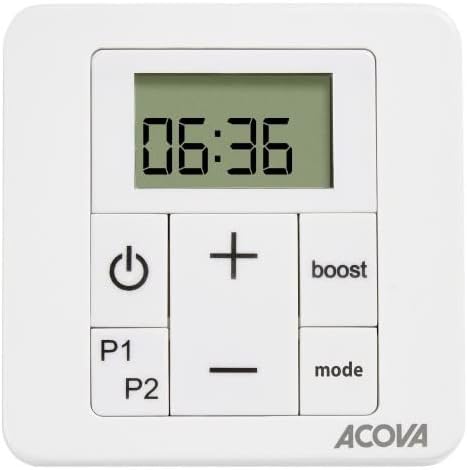 Close-up of the ACOVA FASSANE SPA ASYMETRIQUE Electric Towel Dryer Radiator control panel
