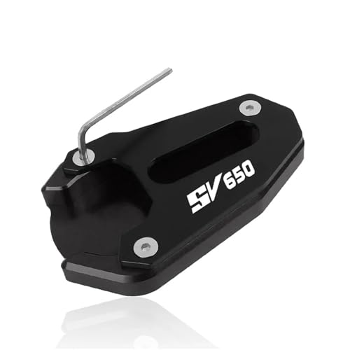 Kickstand Erweiterungsplatte Für Suzuki SV650 SV650X Für Gladius SFV650 Motorradzubehör(Black -SV650-LOGO)