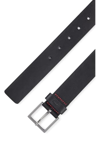 Hugo Para Hombre. 50470652 CinturóN De Piel Lisa Con Logo En Trabilla Negro (105 Cm), Casual - 2