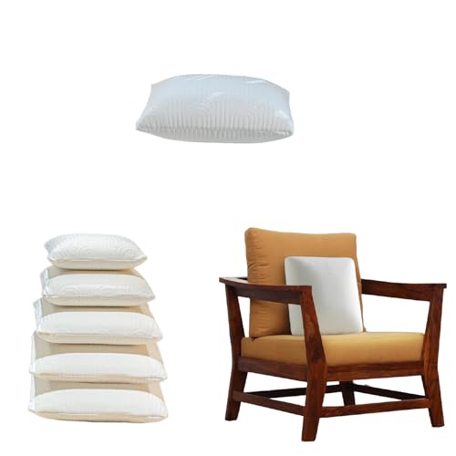 Image of The White Willow Memory Foam Decorative Square Cushion Insert Pillow Filler 12 x 12 Inch - Soft & Supportive Cushion Pad for Sofa, Bed & Chair - Premium Comfort Fill