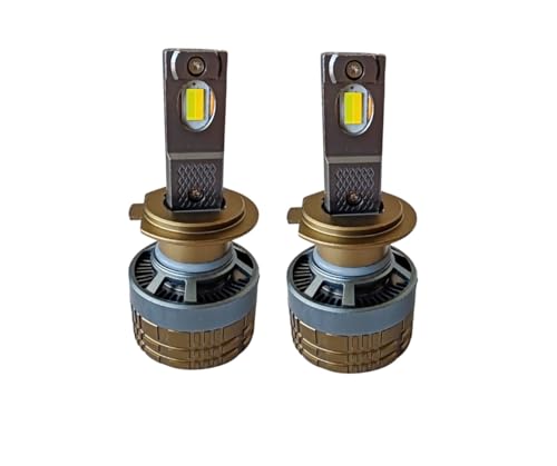 2 Lampadine H7 LED Smart CSP 70W 12V-24V Bicolore 3500K-6500K Giallo Bianco Bluetooth Canbus Senza Errori Chips Ventilate Fascio Preciso Regolabile 360° Faro a Parabola e Lenticolare per Auto