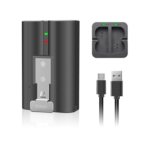 DGFTB 1-Pack 6040mAh Replacement Battery with 1 Charger Station for Ring-Doorbell Camera 2/3/4 Spotlight Camera and Stick Up Cam Rechargeable Upgraded Lithium Li-ion Batteries 3.65V Camera Indoor