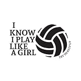 Volleyball Wall Decal - Try To Keep Up - Vinyl Decor For Girl's Bedroom or Playroom - Sports Decorations