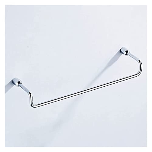 Porte-serviettes en laiton chromé 49cm, l'élégance murale pour votre bain