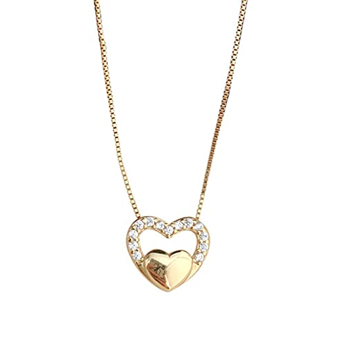 Collier cœur argent 925 avec zircon scintillant, le cadeau idéal pour elle