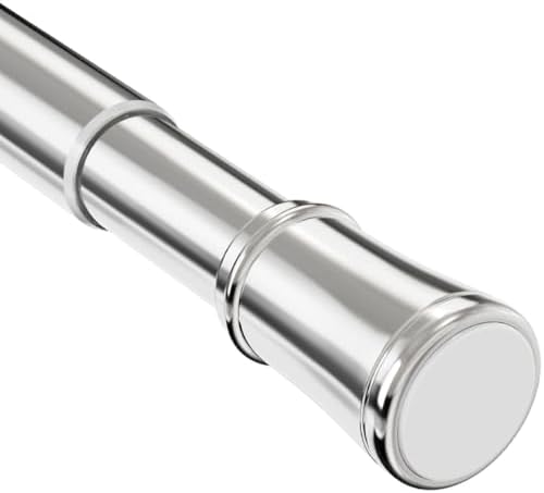 Asta Telescopica Per Tenda Da Doccia - Regolabile 73-145cm, Nera, Senza Fori, Diametro 25mm - Foto 6