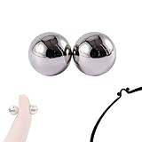 FORUBUS 2Pcs Magnet Balls Nose Studs, Ear Studs, Labret Lip Studs, Stainless Steel Non Piercing Body Jewelry (B 8mm*2pcs)