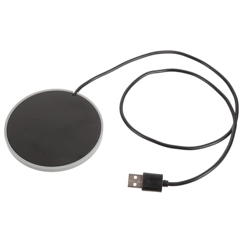 Wakauto USB Heating Coaster Mug Warmer Electric Coffee and Milk Warmer Automatic Temperature Control Metal Cup Heater for Office Desk Use Winter Beverage
