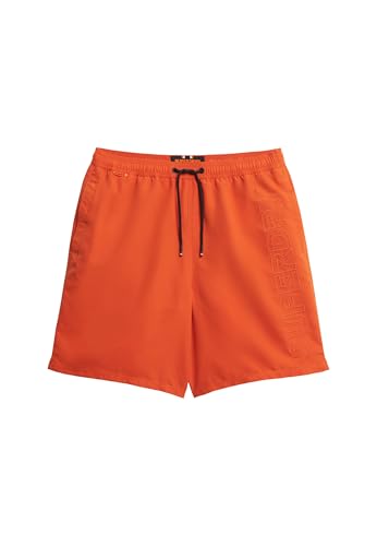 Superdry Para Hombre. M3010246A BañAdor Bordado Premium De 43,2 Cm Naranja (Xl), Beachwear, PoliéSter Reciclado, Sostenible-image