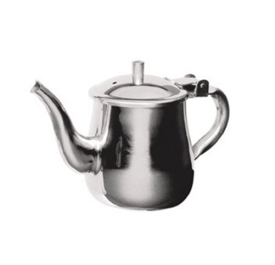 Stainless Steel Gooseneck Tea Pot w/Vented Hinged Lid, 10 Fluid Ounces (1-2 Cups) by Pride Of India