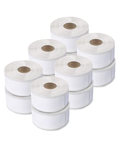 Enko Compatible For Dymo Labels 30252 (1-1/8 X 3-1/2") Label For Dymo Labelwriter 450 Turbo Printer - Barcode Address Labels (12 Rolls, 4200 Labels) #TOP3