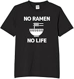 [オリメイク] no ramen no life ラーメン tシャツ おもしろ 面白tシャツ 文字 ブラック Sサイズ