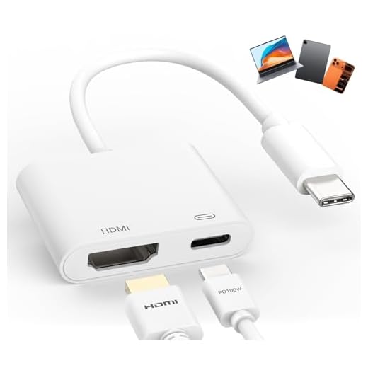 USB C to HDMI Adapter for iPhone to TV [MFi Certified] 4K HDMI USB C Adapter with 100W PD for Phone/iPad/MacBook/Galaxy, Type C Digital AV Converter for iPhone to HDTV/Projector/Monitor, Plug & Play