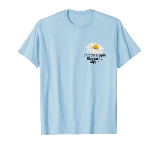 Vintage Botanical Saying Chippin Dippin Margarita Sippin for T-Shirt