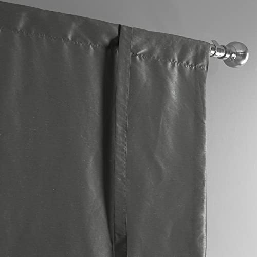 Hpd Half Price Drapes Faux Dupioni Silk Room Darkening Tie Up Curtains For Windows Roll Up Balloon Curtain For Living Room, Kitchen 46 X 63 (1 Panel), Pdch-Tu41-63, Arrowhead Grey #TOP6