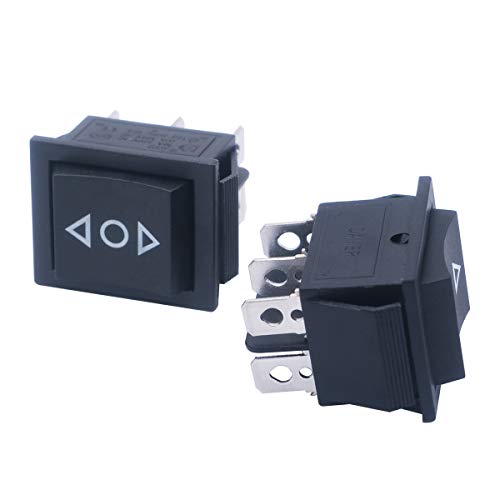 Directional Rocker Switch mxuteuk 3pcs 12V Momentary Rocker Switch 6Pin DC DPDT Motor Polarity ...