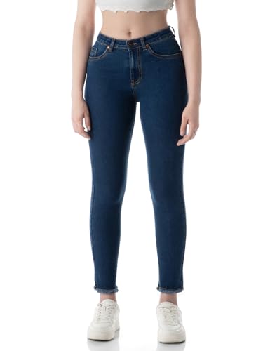 Image of INKD Women's Slim Fit Jeans - Mid-Rise| Stretchable | Enzyme Wash | Classic 5 Pocket Styling | Jeans for Women (Available in Plus Sizes)