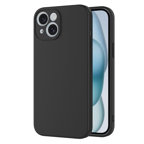 Image of Back Cover Case Compatible for iPhone 15 |Raised Edges Protect Camera & Screen|Slim Fit Back Case for iPhone 15 - Black
