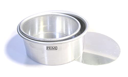 Image of Prime Bakers and Moulders Round Removable Bottom Cake Mould Set with Loose Base tin for Oven (5,6 Inch)