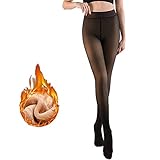 PUNKYOUTH Thermo Strumpfhose Damen Winter Dick Warme Thermo Leggings FüR Damen Fleece GefüTtert Winterstrumpfhose FüßIg