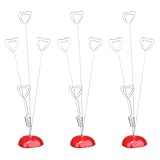 Healvian 3 Stück pack Memo Clips aus Metall in Herzform Tischkartenhalter und Fotoclips für Büro Hochzeit und Partys