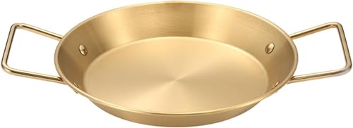 Hubiuyo スペイン製 パエリア鍋 パエリアパン IH対応 ステンレス鋼 20cm-40cmスペイン料理 業務用 冷凍食品 プロフェッショナル 家庭 ホテル レストランのすべての熱源 にユニバーサルな火傷 防止ハンドル 両耳 コマーシャル フライドチキ