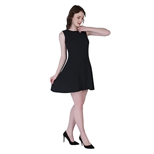 Image of Leriya Fashion Dresses for Women || Stretchable Ribbed Sleeveless Plain one piece for Girls || Beautiful Dress Perfect for Outing || Picnic || Events Wear mini Dress for Women