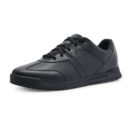 workAnt Sicherheitsschuhe S3 Leder SRC Kermen Hoch Leicht Stahlkappe & Trittschutz Arbeitsschuhe Rutschhemmend Sicherheits-Schnür-stiefel auch als Halbschuhe KERMEN, Halbschuhe-schwarz, 44EU / 9,5UK 4 Shoes for Crews Freestyle II, Arbeitsschuhe Herren mit Rutschhemmender Laufsohle und Stolperschutz, Wasserabweisende Kochschuhe Herren, Vegan, Schwarz