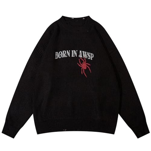 Pull y2k spiderweb stylé pour les sorties urbaines en couple