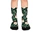 susiyo Artistic Santa Face Pattern Hiking Socks Boy Girls - Cushioned Crew Socks for Kids Soft, Breathable & Seamless Toe for All-Day Comfort