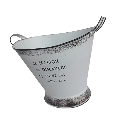 Sweeaau Fioriera in ferro resistente con bordi rinforzati e maniglie per interni ed esterni, decorazione da giardino, balcone, contenitore per piante con manici