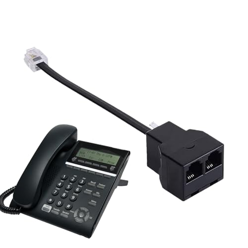 Genérico Phone Spliter For Landline   2 Port Telephone Line Splitter Adapter, RJ11 Phonee Cord Splitter Converter For Landline Phone Fax Machine Modem DSL Internet Equipment Home Office