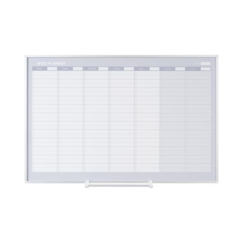 Bi-office Planning hebdo perpétuel magnétique New Génération 90x60cm tableau gris - 2