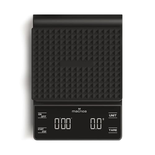 Macnoa Digital Coffee Weight Scale with Timer 0.1g Precision Food Scale Type-C Rechargeable Kitchen Scale LED Display 3kg Capacity Weighing Scale Auto-Off 3 Unit Conversion (g/oz/ml)