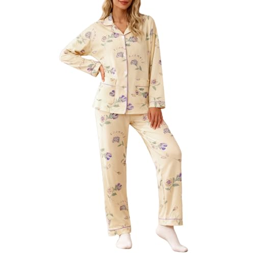 Pyjama coton femme chic et boutonné pour des soirées cocooning en automne