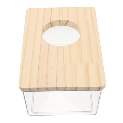 Abaodam Sandbadehaus Für Kleintiere Transparenter Badeschale Geeignet Für Hamsterkäfige Und Gehege Zum Fellpflege Und Spielen