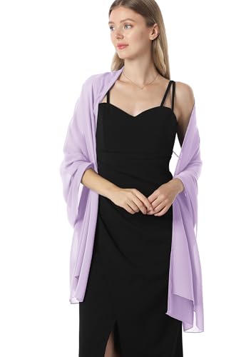 Châles et écharpes en mousseline de soie pour robes de soirée pour femmes, écharpe douce et élégante, écharpe de mariée, étole de mariage, taille unique – vue 5