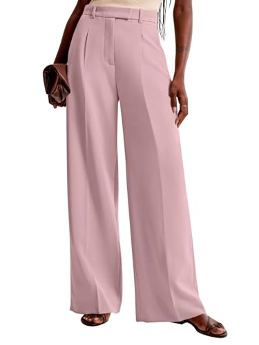 Image of NIMIN Women Wide Leg Pants High Waisted Business Casual Work Trousers Dressy Pants with Pockets